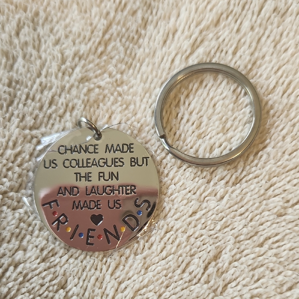 Silver Friendship Keychain